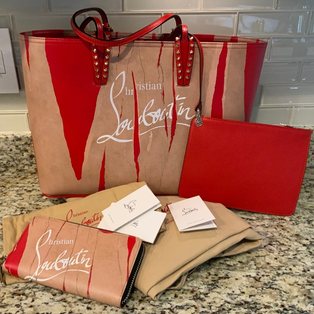 Christian Louboutin Cabata Loubi Kraft Tote & Panettone Wallet